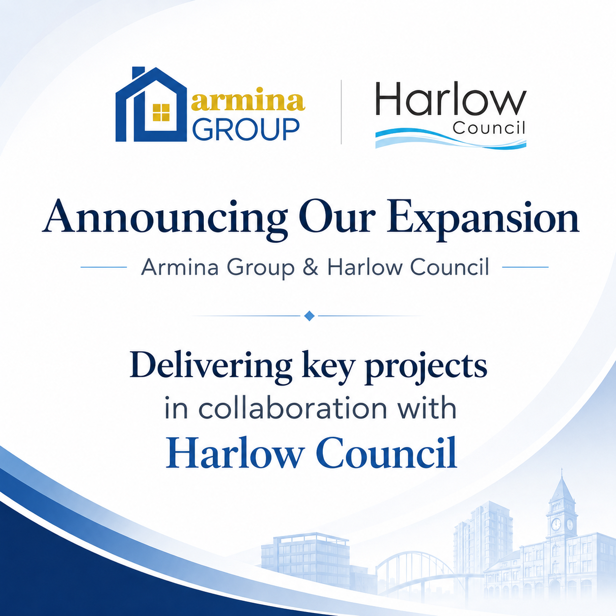 Armina Group Announces Expansion in Collaboration with Harlow Council